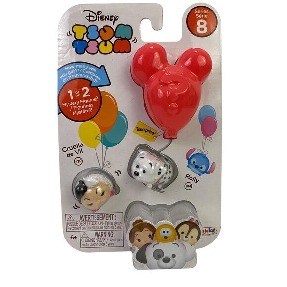 Disney Tsum Tsum Series 8 Cruella and Rolly with Mystery Figure MiniFigure Set - Picture 1 of 8